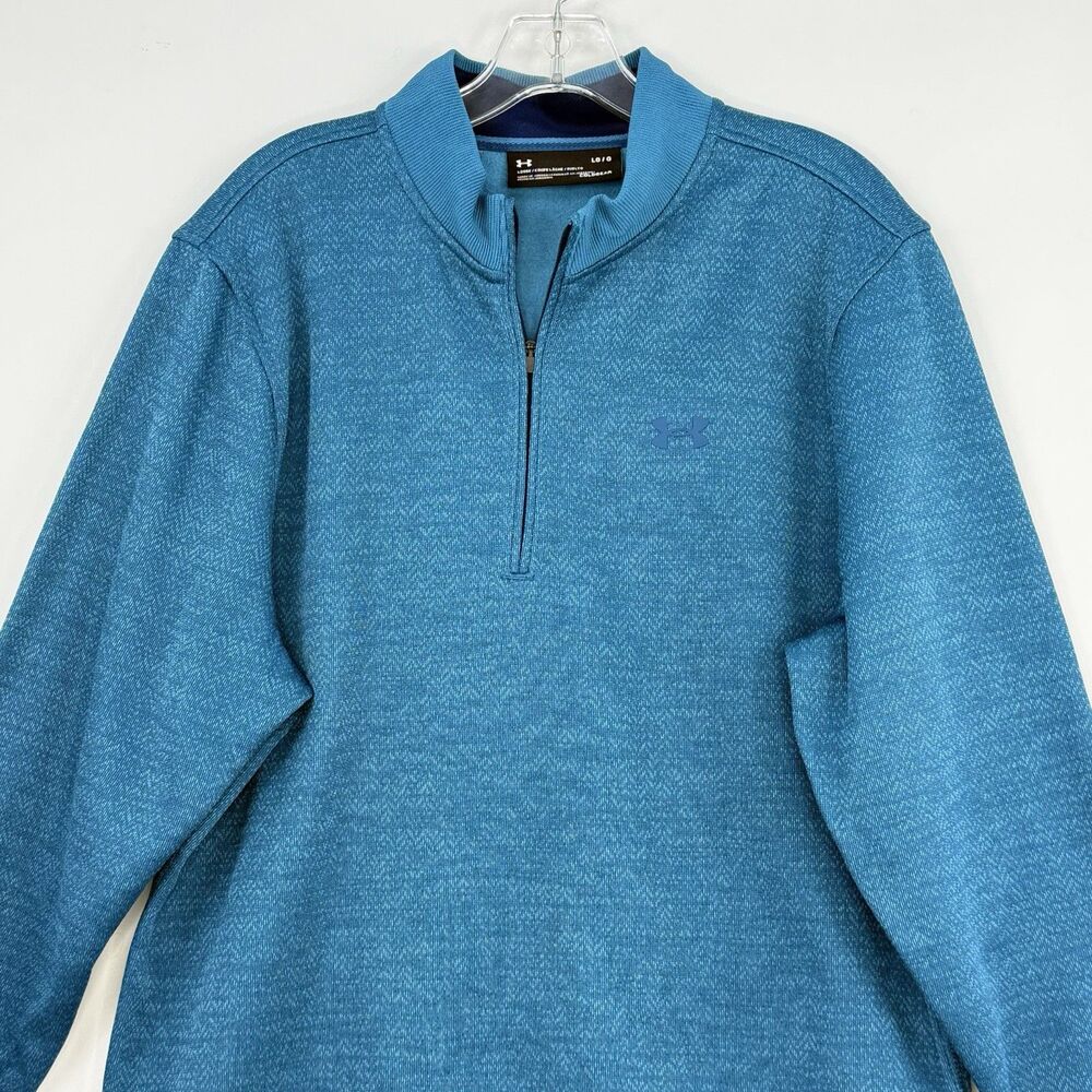 Under Armour Coldgear Quarter Zip Jumper Sweater College Steet Wear Men's Size L - Picture 13 of 14